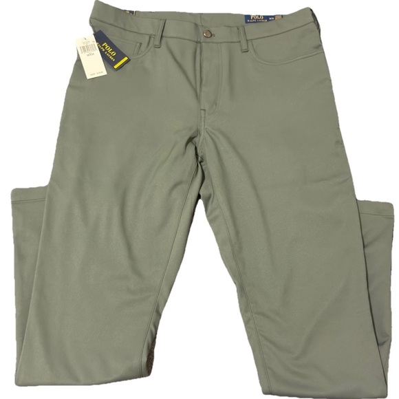 Polo‎ Ralph Lauren Active Fit Performance Pants Wicking Dark Sage Grey NWT $148 - Picture 1 of 8